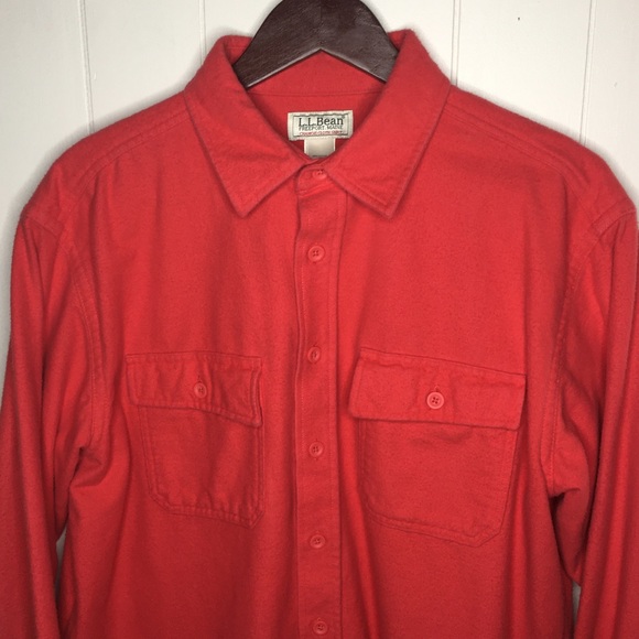 L.L. Bean Other - LL Bean Chamois Cloth Shirt Men’s Large
Red
